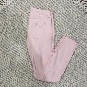 Baby Pink Guess Skinny jeans low rise.